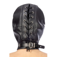 Каптур для БДСМ зі знімною маскою Fetish Tentation BDSM hood in leatherette with removable mask Каптур для БДСМ зі знімною маскою Fetish Tentation BDSM hood in leatherette with removable mask