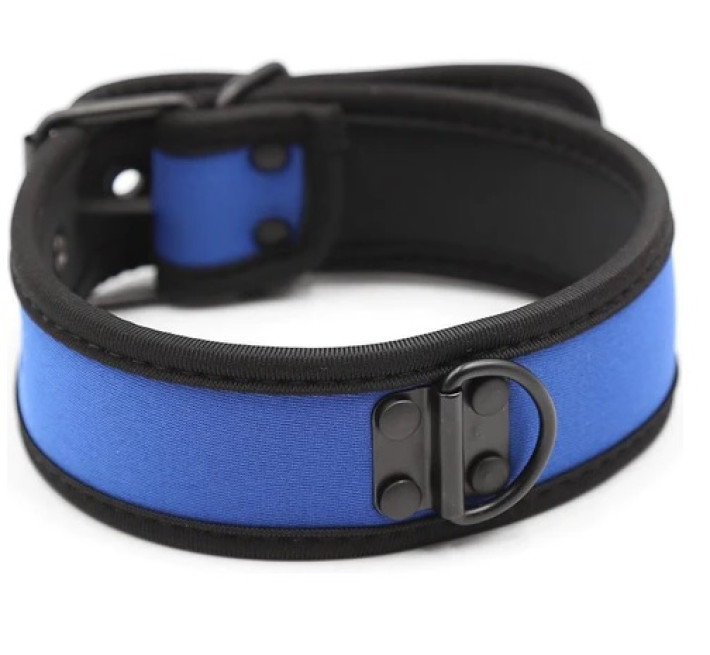 Нашийник з неопрену DS Fetish Collar neoprene blue