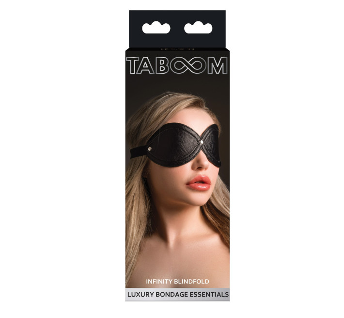 Маска на очі Taboom Infinity, шкіра веганська, чорна