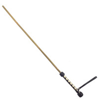 Тростина бамбукова Art of Sex 75 см, рукоятка натуральна шкіра, Чорно/Золота Тростина бамбукова Art of Sex 75 см, рукоятка натуральна шкіра, Чорно/Золота