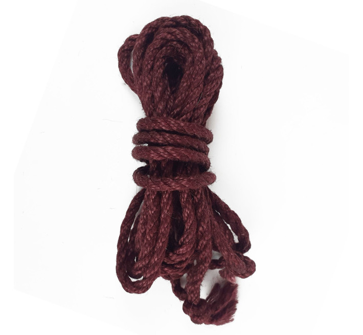 Джутовая веревка Art of Sex BDSM 8 метров, 6 мм, Бургунд