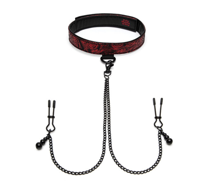 Нашийник із затискачами на соски Sweet Anticipation Fifty Shades of Grey Collar Nipp