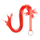 Флогер з квіткою DS Fetish Flogger L red with flower 70 см