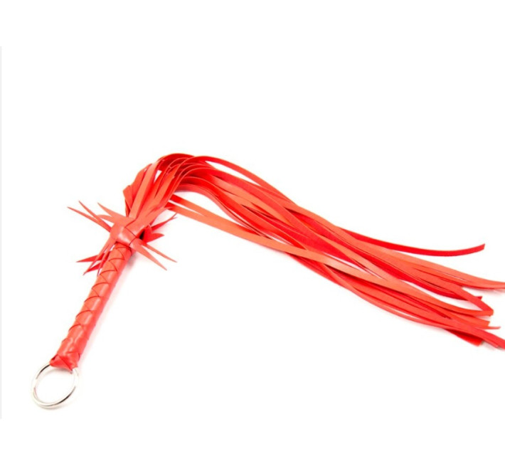 Флогер з квіткою DS Fetish Flogger L red with flower 70 см