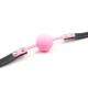 Кляп DS Fetish Silicone ball gag with lock силіконовий із замком Рожевий