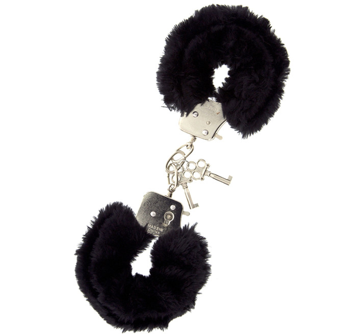 Наручники Dreamtoys Metal Handcuff with Plush Чорні