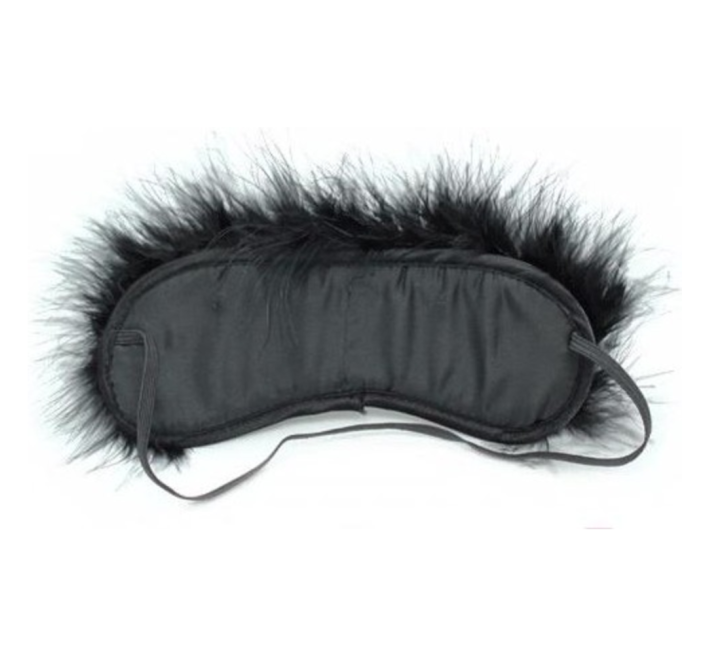 Маска на очі з хутром DS Fetish Flocky blindfold leopard