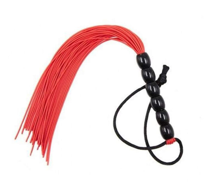 Міні флогер DS Fetish Leather flogger Червоний, 22 см