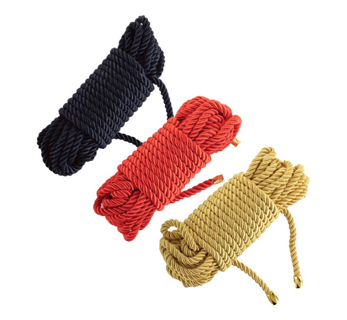 Веревка для шибари LOCKINK SEVANDA Shibari Pratice Rope, черная, 8 м, нейлон+хлопок