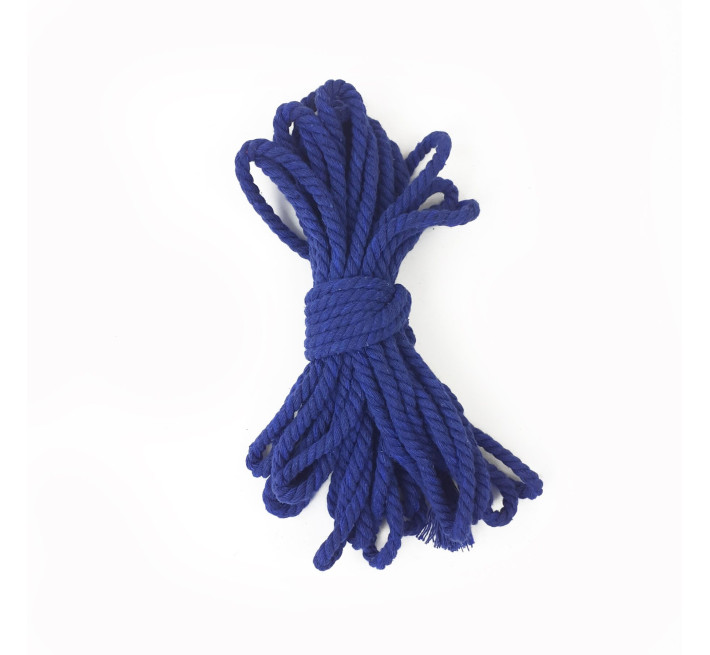 Хлопковая веревка Art of Sex BDSM 8 метров, 6 мм, Синяя