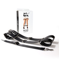 Бондажний набір Art of Sex - Michelle чорний, екошкіра