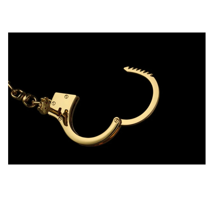 Наручники металлические позолоченные массивные Lockink