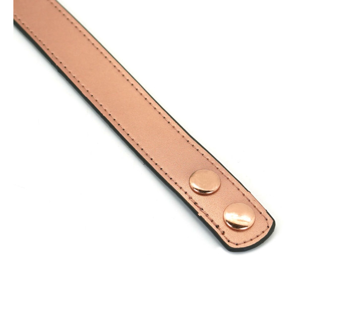 Нашийник із затискачами для сосків Liebe Seele Rose Gold Memory Collar with Nipple Clamps, шкіра