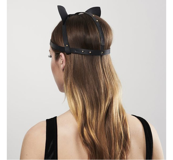 Маска кішечки Bijoux Indiscrets MAZE Cat Ears Headpiece Чорна