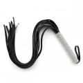 Флогер зі стразами DS Fetish Flogger diamond L black, 70 см