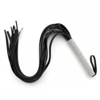 Флогер зі стразами DS Fetish Flogger diamond L black, 70 см