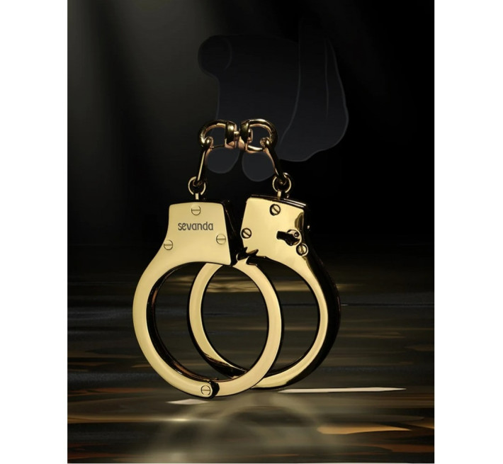 Наручники металлические позолоченные массивные Lockink