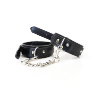 Набір BDSM Art of Sex - Emoji, наручники та поножі, екошкіра, чорний Набір BDSM Art of Sex - Emoji, наручники та поножі, екошкіра, чорний