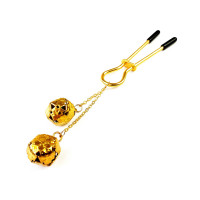 Затискач для клітора з бубонцями Art of Sex - Beverly clit clamp, Золото Затискач для клітора з бубонцями Art of Sex - Beverly clit clamp, Золото