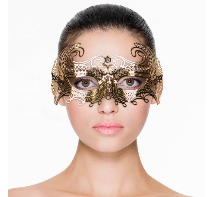 Маска металева EasyToys Venetiaans Masker Gold 25494