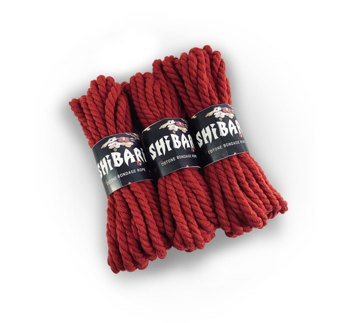 Бавовняна мотузка для Шибарі Feral Feelings Shibari Rope, 8 м Червона