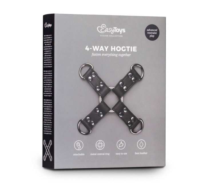 Хрестовина EasyToys Zwarte Kunstleren Hogtie