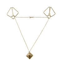 Затискачі для сосків з важкою підвіскою LOCKINK Nipple Clamps with Heavy Pendant - Golden Затискачі для сосків з важкою підвіскою LOCKINK Nipple Clamps with Heavy Pendant - Golden