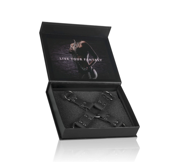 Хрестовина EasyToys Zwarte Kunstleren Hogtie