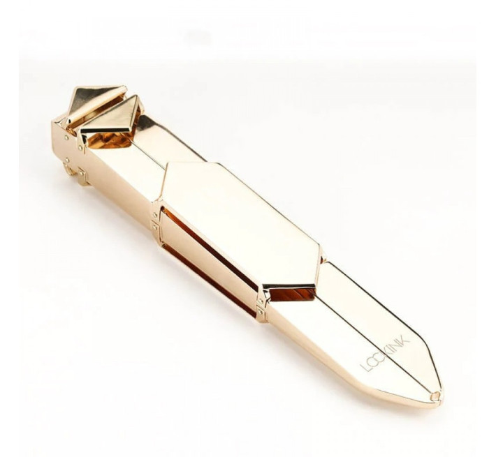 Ремінь з регульованою довжиною Lockink, натуральна шкіра та метал, коричневий