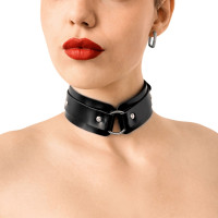 БДСМ-нашийник з кільцем Art of Sex - Martina Collar with ring, натуральна шкіра, колір чорний БДСМ-нашийник з кільцем Art of Sex - Martina Collar with ring, натуральна шкіра, колір чорний