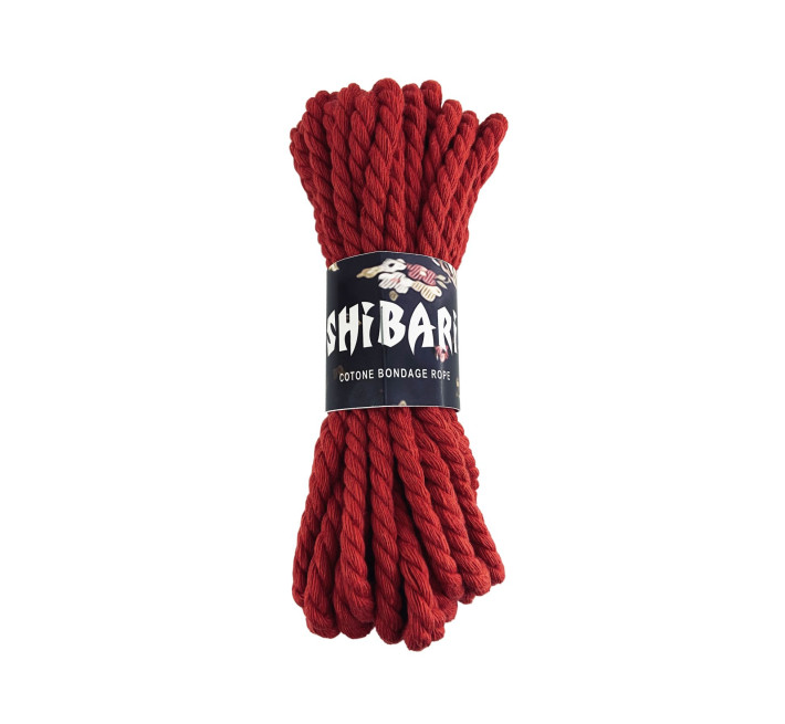 Бавовняна мотузка для Шибарі Feral Feelings Shibari Rope, 8 м Червона