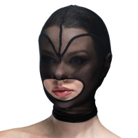 Маска серце сітка з відкритим ротом Feral Feelings - Hearts Mask Black/Black Маска серце сітка з відкритим ротом Feral Feelings - Hearts Mask Black/Black