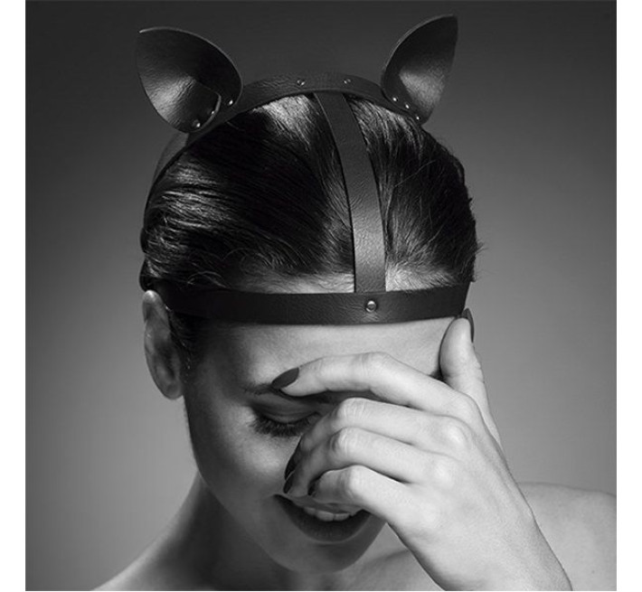 Маска кішечки Bijoux Indiscrets MAZE Cat Ears Headpiece Чорна