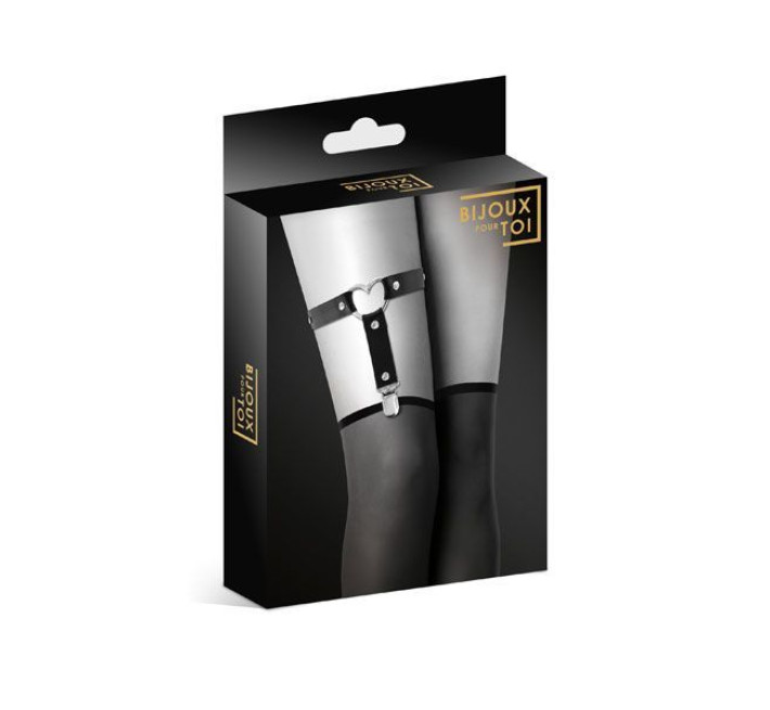 Гартер Bijoux Pour Toi WITH HEART чорний