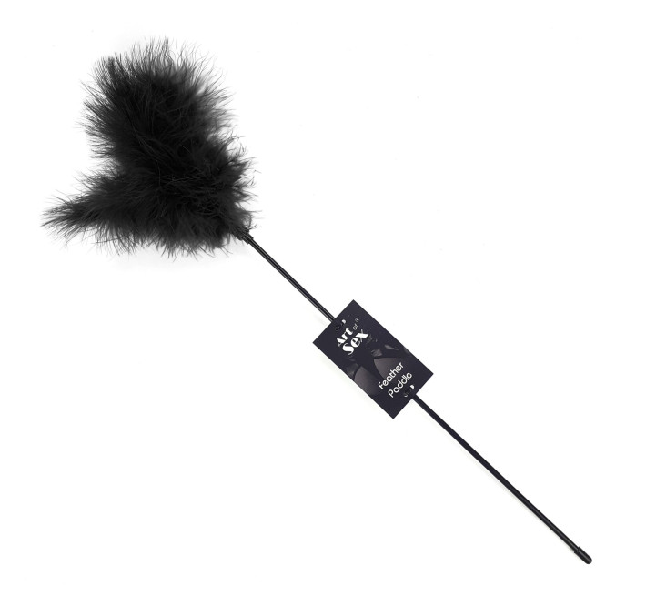 Лоскітка з пером індика Art of Sex – Feather Paddle, чорна