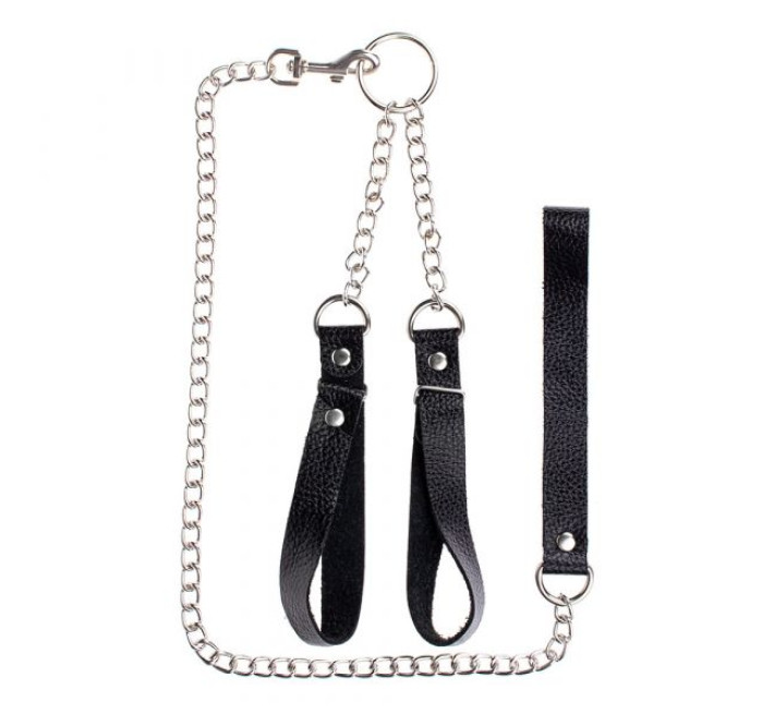 Наручники з повідцем sLash Gentle Hold, Black