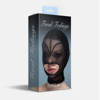 Маска серце сітка з відкритим ротом Feral Feelings - Hearts Mask Black/Black Маска серце сітка з відкритим ротом Feral Feelings - Hearts Mask Black/Black