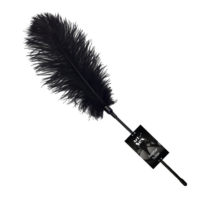 Щекоталка со страусиным пером Art of Sex – Feather Tickler, черная