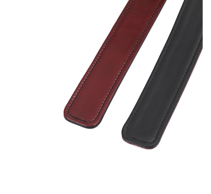 Фіксатори для стегон Liebe Seele Wine Red Thigh Cuffs S Size, натуральна шкіра