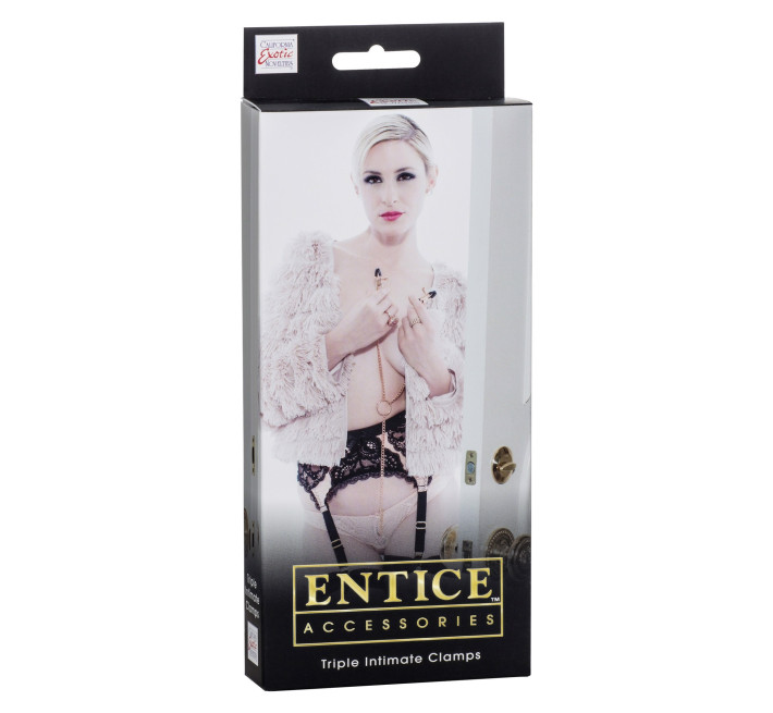 Зажимы на соски и клитор California Exotic Triple Intimate Clamps