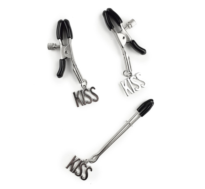 Затискачі для сосків та клітора Art of Sex Nipple and clit clamps KISS