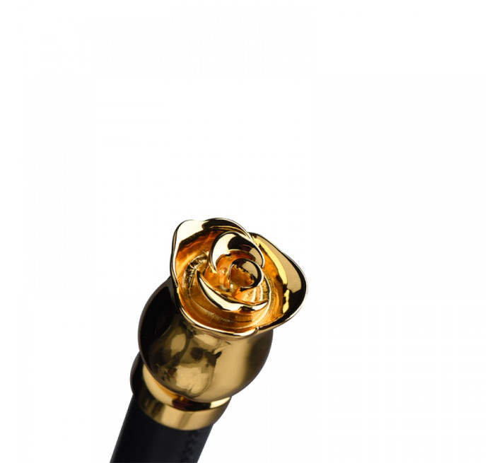 М'який шкіряний хлист з бутоном троянди на рукоятці UPKO Soft Whip