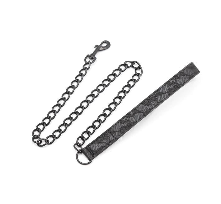 Нашийник з повідцем DS Fetish Collar with leash black