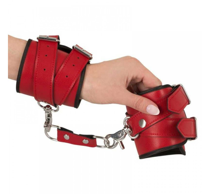 Набор БДСМ фиксаторов Bad Kitty 3 предмета, красный
