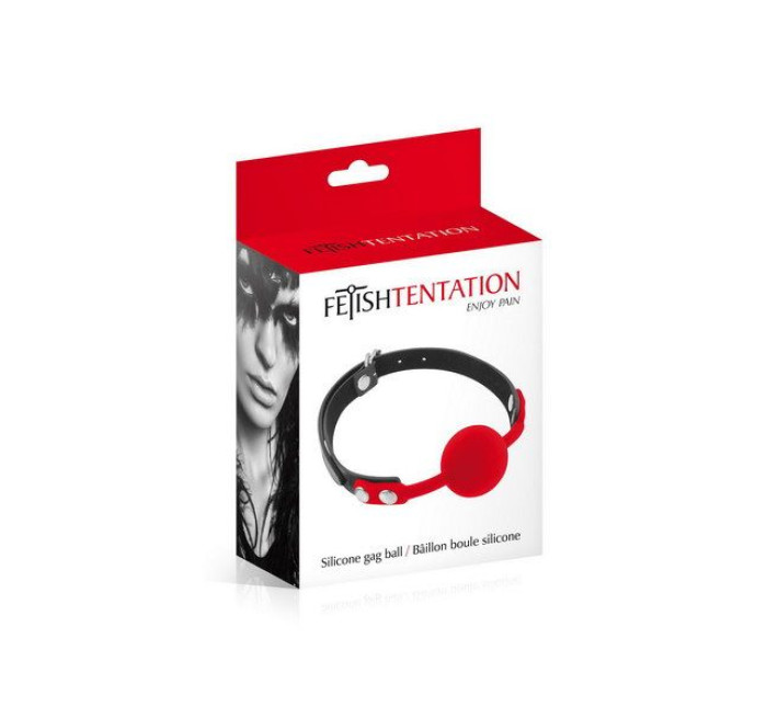 Класичний кляп із силіконовою кулькою Fetish Tentation Silicone Gag Ball