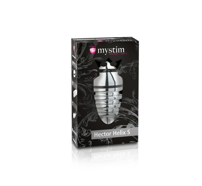 Металевий анальний затор Mystim Hector Helix S для електростимулятора