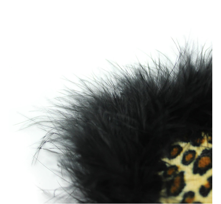 Маска на очі з хутром DS Fetish Flocky blindfold leopard