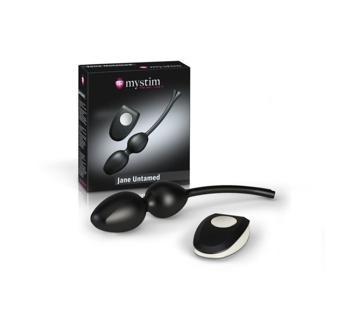 Вагінальні кульки для міостимуляції Mystim Jane Untamed Vibe з вібрацією та пультом ДУ