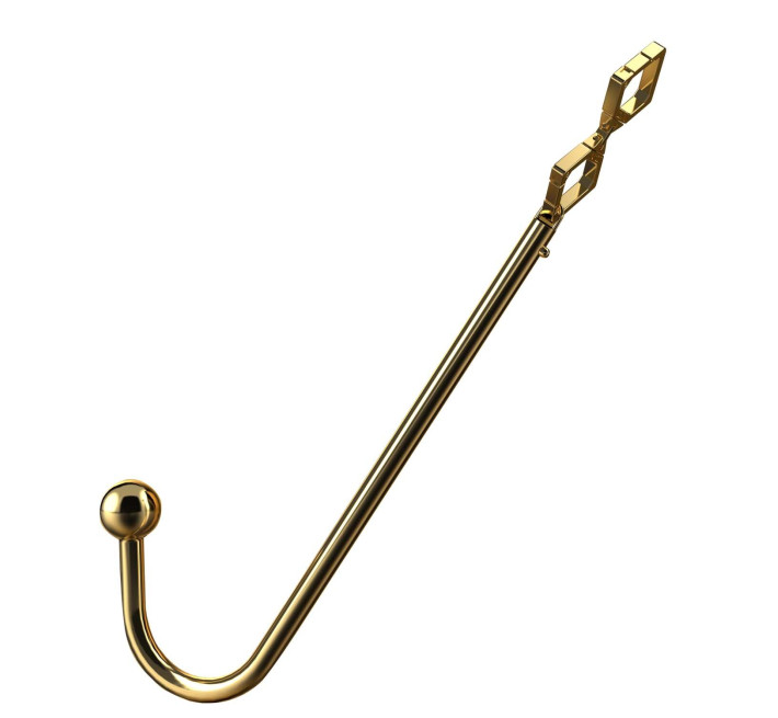 Анальный крюк LOCKINK Golden Adjustable Anal Hook Set