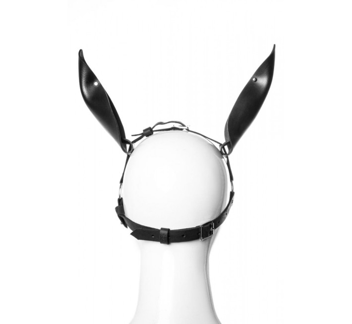 Маска DS Fetish Doberman зі шкіри, ручна робота, чорна